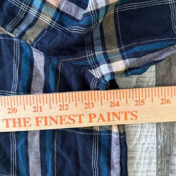 J. Jill Womens Button Up Plaid Top Large Cotton Modal Mother of Pearl Buttons - Picture 4 of 9